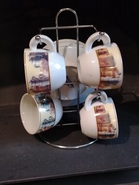 Espresso Coffee Cup Set 4-Piece NWOT
